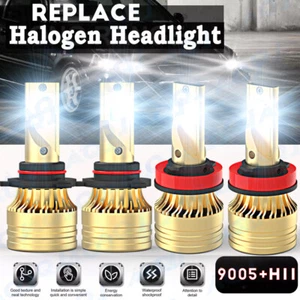 For Dodge Ram 1500 2500 3500 2009-2023 Xenon White LED Headlight Light Bulbs Kit - Picture 1 of 16