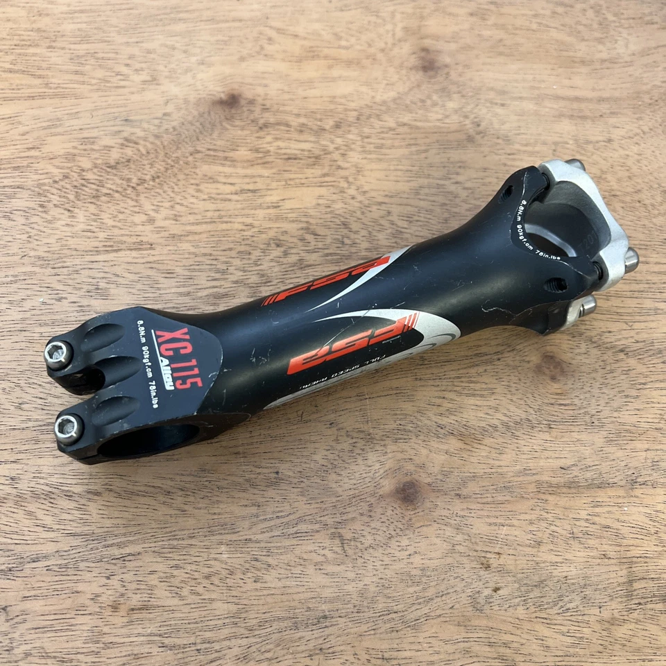 FSA XC 115 Black Mountain Bike Stem 135mm 6° 25.4mm Titanium Bolts - Image 1 of 4