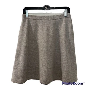Banana Republic Womens Beige Wool Blend Pocket A Line Skater Skirt Career Size 2 - Picture 1 of 8