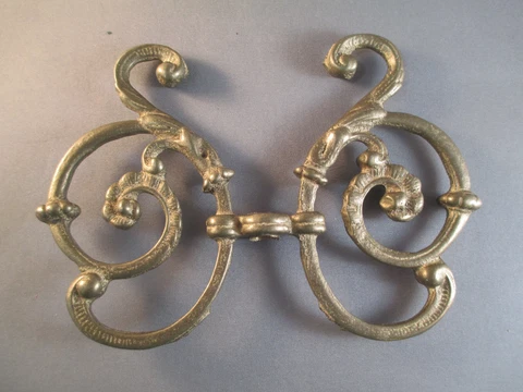 Antique lighting cast brass estucheons for 2-arm chandeliers -  new old stock Cover