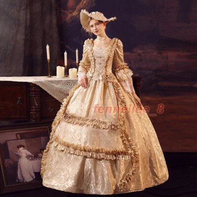 Victoriano Medieval Renacimiento Disfraz Vestido María Princesa Vestido Teatro Vestido Foto 1 de 4