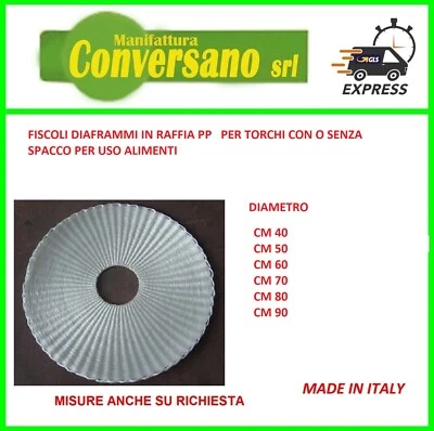 FILTRI FISCOLI DIAFRAMMI IN RAFIA PP PER TORCHI C/O SENZA SPACCO  C/O SENZA FORO - Immagine 1 di 4