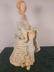 Enesco 2005 Foundations Figurine Karen Hahn Dedication Angel/Mom Guardian Angel - Picture 1 of 8