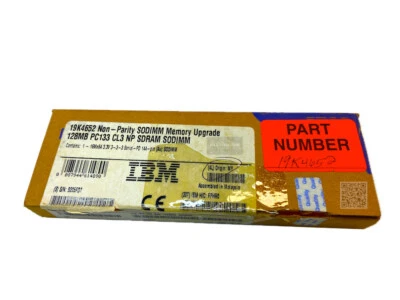 19K4652 I Open Box IBM 128MB SDRAM DIMM SO PC133 144 Pin Memory Module - Image 1 of 3