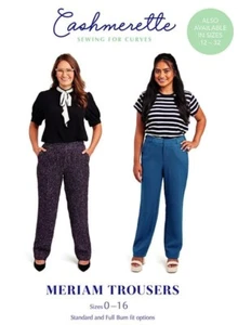 PANTALONES MERIAM Pantalones Mujer Papel de Coser Patrón por Cashmerette Tallas 0-16 - Imagen 1 de 4