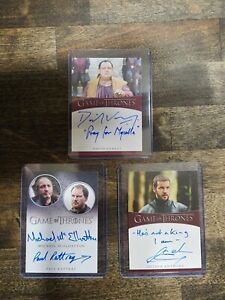 Game Of Thrones Signed Trading Card Lot from Hobby kit