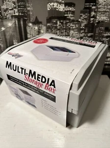 Vintage Computer City Multi Media Storage Box CD-rom Diskettes Cartridges NEW - Afbeelding 1 van 9