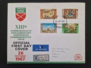 Uganda, 1967, Parliamentary Conference, Registered FDC First Day Cover #C63565 - Picture 1 of 1