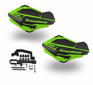 PowerMadd Sentinel Handguards Guards Kit Green Black Snowmobile Snow Hayes - Picture 1 of 4
