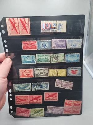 US Air Mail Vintage Lot of 40 Stamps- - Image 1 of 4