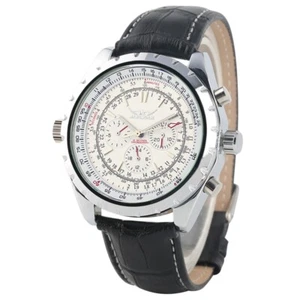 Jaragar Blue Glass Aviator Series Military Men's Sport Automatic Wrist Watch - Picture 1 of 10
