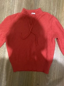 Vintage Retro Orange Red Knit Sweater Small - Bild 1 von 4