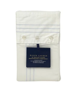 RALPH LAUREN Set of 2 KING ORGANIC Sateen 624TC Embroidered Pillowcases NEW $185 - Picture 1 of 4
