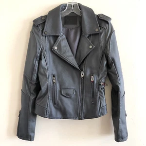 BLANKNYC Women's Easy Rider Faux Leather Moto Jacket in Grey Size S - Picture 1 of 8