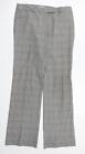 PROMOD Womens Green Check Polyester Sweatpants Trousers Size 30 in L32.5 in Regu