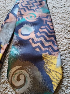 Corbata de hombre.  Ketch Classic Multicolor. Azul, verde amarillo. 💙💚💛 Foto 1 de 4