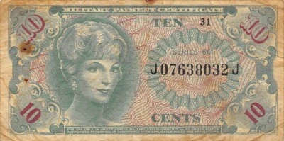 USA / MPC  10  Cents  1964  Series  641  Plate # 31  Circulated Banknote - Image 1 of 2