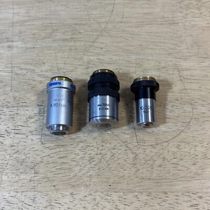Lot of 2 Zeiss Jena Microscope Objective 10x/0.25 And 100x1.25 ausJena Eyepiece - Picture 1 of 10