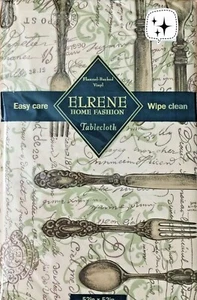 Vinyl tablecloth flannel backing assorted color & size Elrene USA seller  - Picture 1 of 2