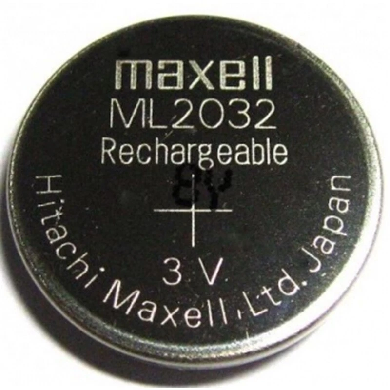 ML2032 Lithium-Akku 3,0 Volt 65mAh ø20x3,2mm aufladbare Knopfzelle CR2032 Maxell - Bild 1 von 1