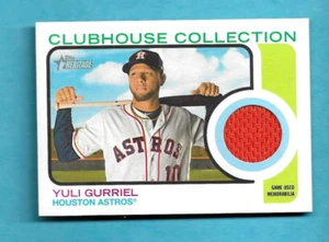 2022 Topps Heritage CLUBHOUSE COLLECTION ASTROS JERSEY RELIC CCRYG YULI GURRIEL - Picture 1 of 2
