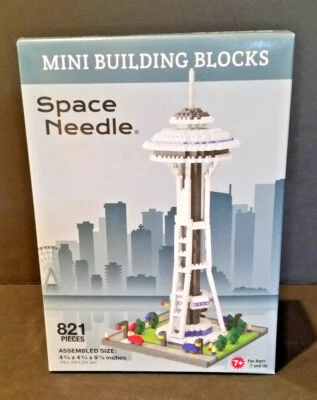 MINI BUILDING BLOCKS SPACE NEEDLE 821 Pieces Brand New! HIGHLY COLLECTIBLE!  - Image 1 of 4