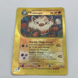 Pokemon Karte - Primeape Aquapolis 29/147 Reverse Holo Damaged - Bild 1 von 11
