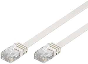 10x kabel sieciowy CAT 5e płaski; CAT FLAT 5-0500 U/UTP BIAŁY 5m PL - Zdjęcie 1 z 3