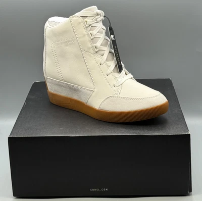 Sorel Women’s 9.5 Boots Hidden Wedge White Sea Salt Gum Out N About Waterproof - Image 1 of 4
