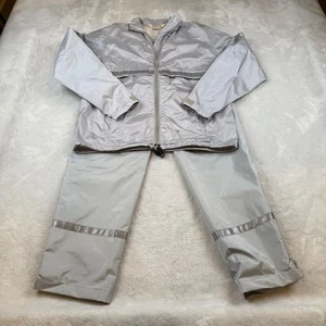 L.L. Bean Gore-Tex Regenanzug Set Damen Silber Grau Jacke & Hose Vintage - Bild 1 von 11