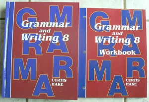 NEW Saxon GRAMMAR and WRITING 8 Text & Workbook, Hake/Curtis, CLEAN! Homeschool - Picture 1 of 14