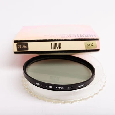Vintage Hoya 77 Neutral Density Filter ND2 Multi Coated Japan - Image 1 of 4