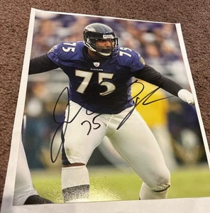 JONATHAN OGDEN SIGNED AUTOGRAPHED 8x10 Baltimore Ravens Photo - Picture 1 of 4