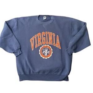 Vintage Russell University of Virginia Sweatshirt 2XL Blue Pullover Unisex - Picture 1 of 5