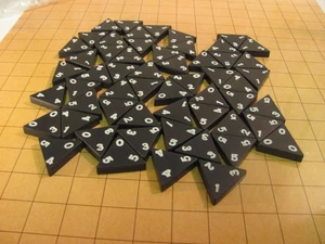 PRESSMAN Tri-Ominos Game - 56 Tiles BLACK - Complete set Triominos - Picture 1 of 10