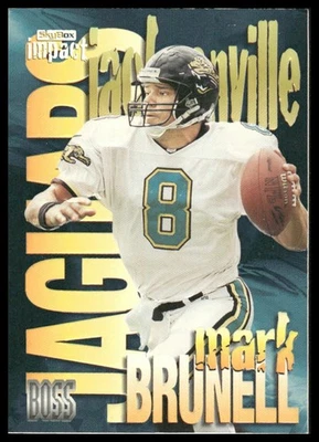 1997 SkyBox Impact #4 Mark Brunell Boss Jacksonville Jaguars - Image 1 of 2