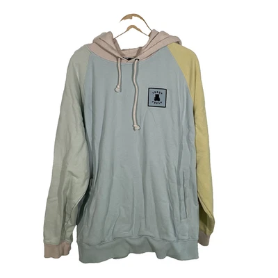 Teddy Fresh Sweatshirt Size 2XL Hoodie Pastel Colorblock Logo Cotton Pocket - Image 1 of 4