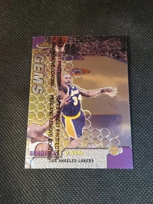 1999-00 Topps Finest • GEMS #106 • WITH PROTECTOR FILM • SHAQUILLE O'NEAL - Image 1 of 2