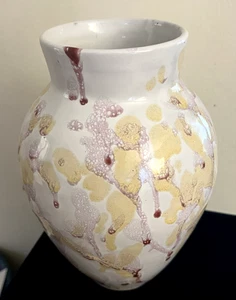 North Cole Keramik SANFORD NC signiert 7,5" Kunstkeramik schöne farbige Tropfvase - Bild 1 von 4