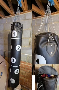 5ft hanging numbered punch kick bag 13.5kg with 3 pairs boxing gloves - Picture 1 of 2