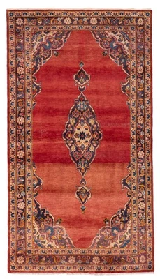 Alfombra tradicional vintage anudada a mano alfombra de lana oriental de 3'9" x 6'11" Foto 1 de 4