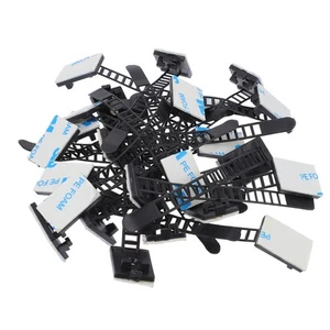  50 Pcs Wiring Fixing Seat Adhesive Cable Organizer Cord Fasteners - Afbeelding 1 van 12