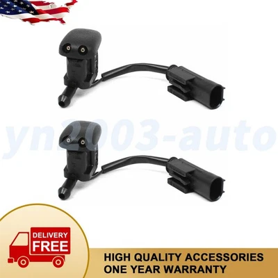 1Pair Heated Windshield Washer Nozzles Spray Jet For BMW E39 525i 528i 530i 540i - Image 1 of 4