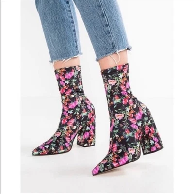 Steve Madden Lombard Bota Floral al Tobillo 6.5 Nueva Con Etiquetas Foto 1 de 4