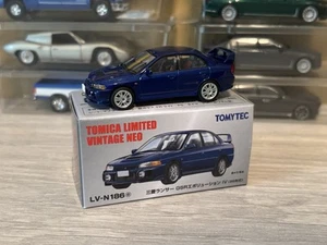 Tomica Limited Vintage 1/64 Mitsubishi Lancer Evolution VI Blue Over Red 186e - Picture 1 of 7