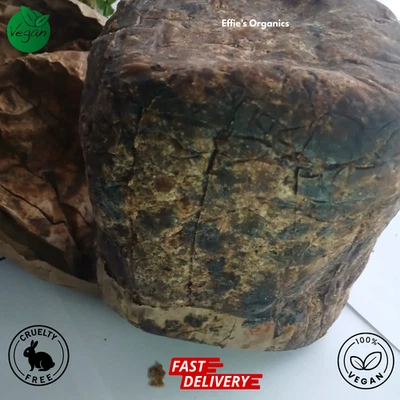100% Genuine Raw Natural African Black Soap Skin Hair Body Acne from Ghana - Image 1 of 4