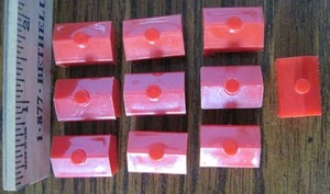Ten 1970s Monopoly Red Hotel Game Replacement Pieces Toys Plastic - Picture 1 of 2