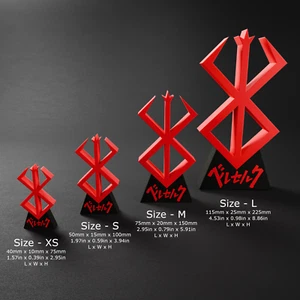 Berserk - Letrero de exhibición de logotipo impreso en 3D de anime - Imagen 1 de 3