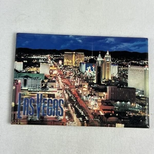 LAS VEGAS NEVADA Souvenir Fridge Magnet Night Lights on Strip 2x3” Reno Tahoe Sp - Picture 1 of 3
