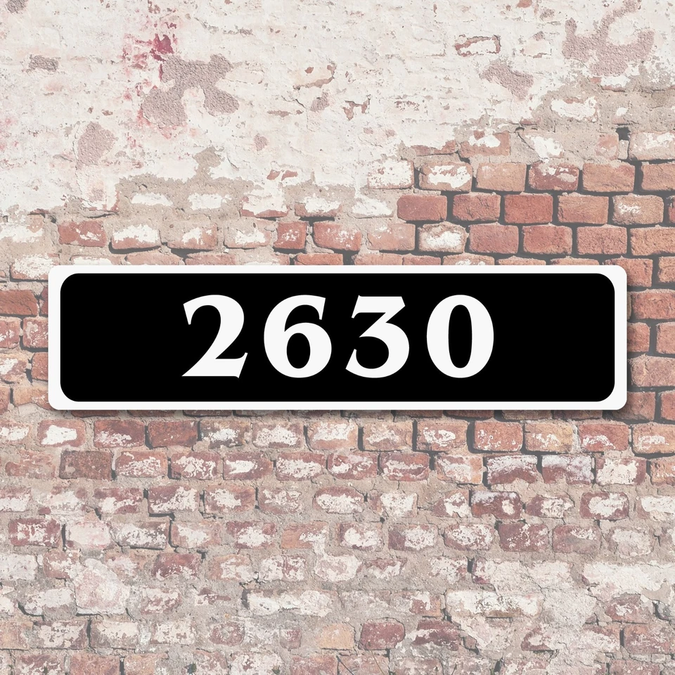 Custom Street Address Aluminum Sign Plaque House Street Number - Image 1 of 4